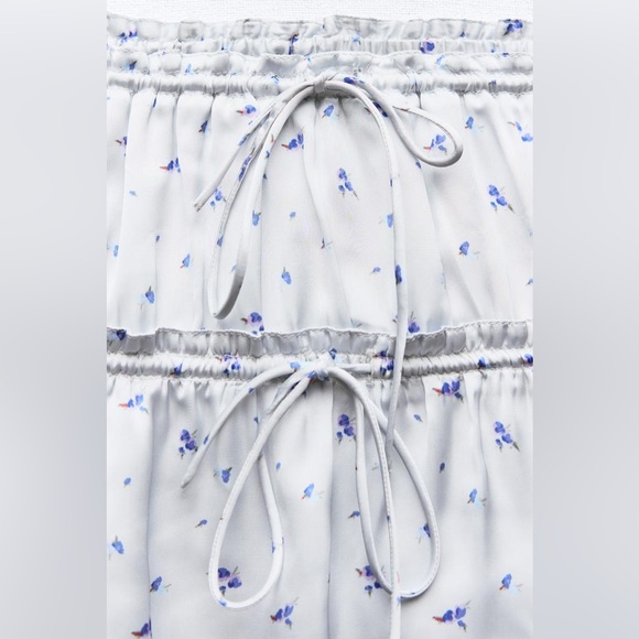 NWT Zara satin floral mini skirt - Picture 5 of 12